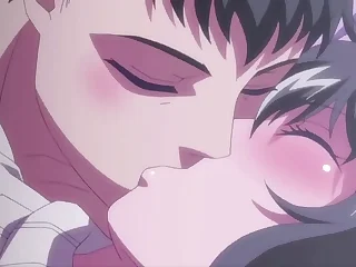 Erotic hentai wife wakes close to her husband with a blowjob